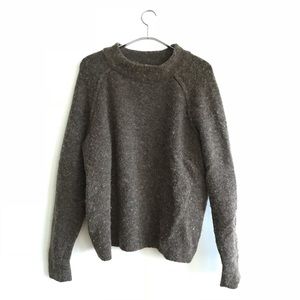 Pre-pilled crew neck thick free people sweater